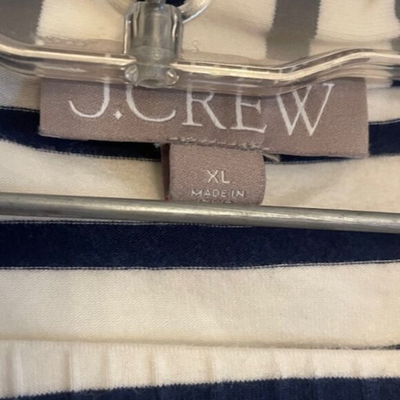 J.Crew Dreamy Cotton-blend Short-Sleeve Pajamas in Blue and White Stripes, XL - Picture 2 of 7